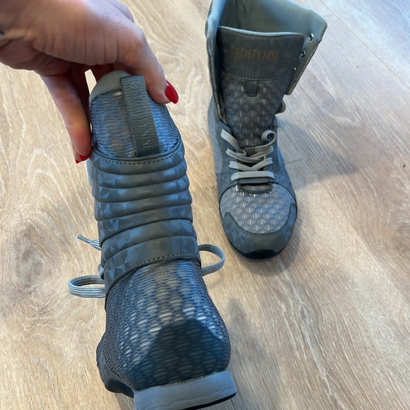 Boxing Shoes, gray/silver, size 9 - Picture 3 of 4